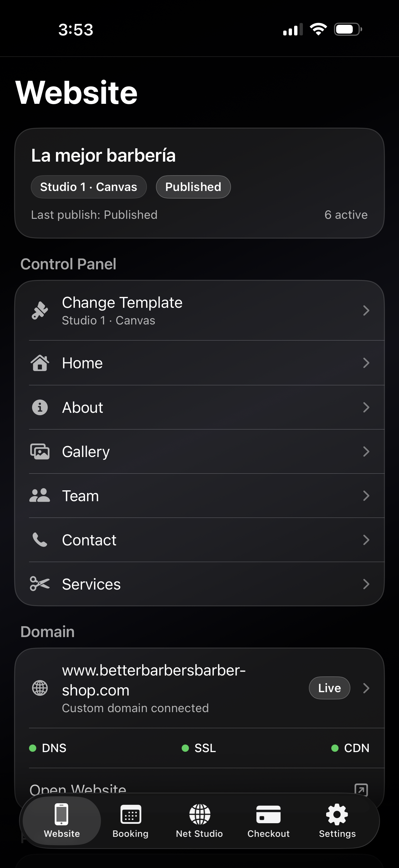 Net Studio website builder