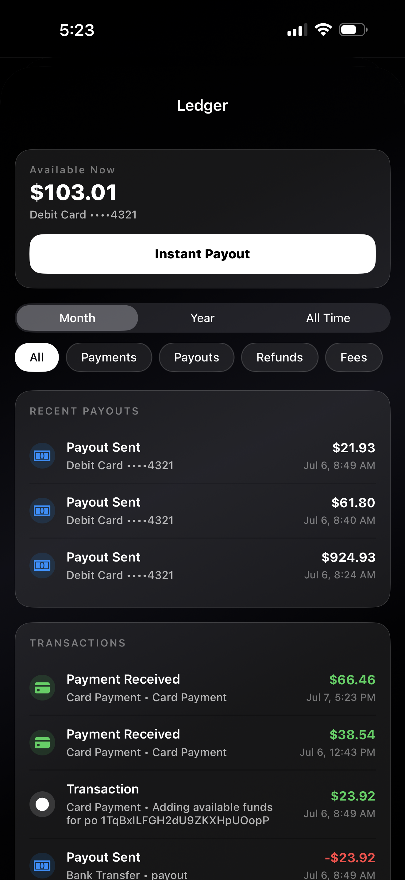Net Studio instant payouts